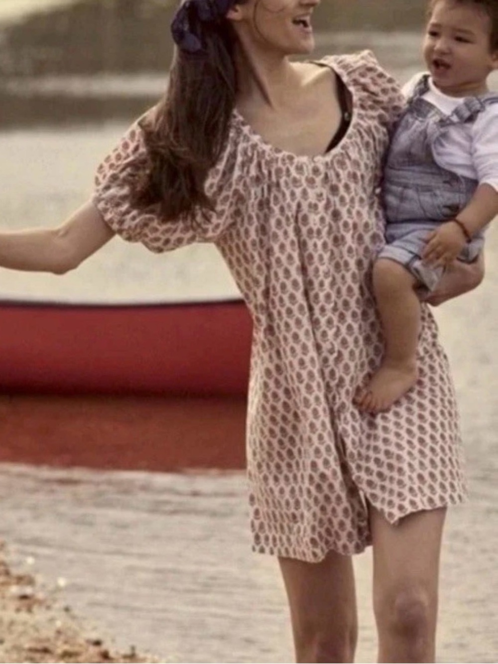 Doen Josette dress in traveler block print